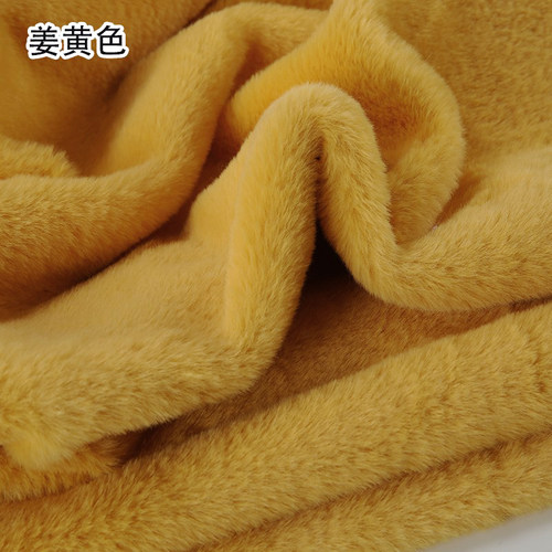 加密仿獭兔毛绒布料皮草布料短毛绒棉花娃娃手工diy柜台围巾抱偶 - 图3