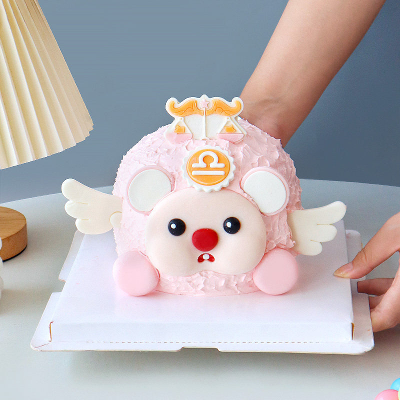 天秤座蛋糕装饰翻糖巧克力成品配件双鱼座露比生日烘焙甜品摆件