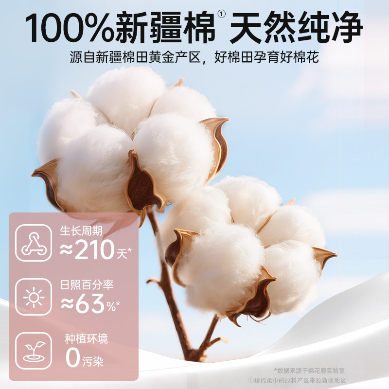 天降到手7.9棉花鹿洗脸巾60抽*200*180cm