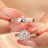 Tinggu simulated wedding diamond ring couple proposal props