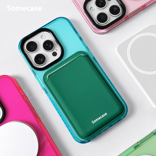 Somecase新款糖果色极简透明iPhone17ProMax磁吸手机壳适用苹果MagSafe纯色16Plus全包防摔15软胶Air保护壳 - 图2