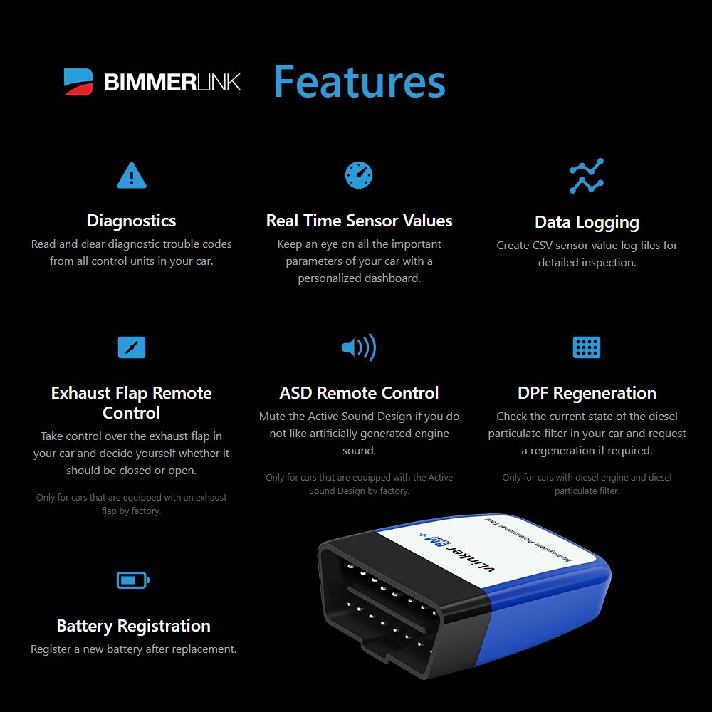 Vgate vLinker BM+ ELM327 V2.2 For BMW Scanner Bluetooth 4.0 - 图1