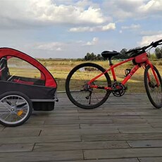 Велосипед для перевозки животных 中型宠物自行车拖车推车折叠户外骑行旅行k装备拖挂车猫狗通用透