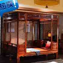 one thousand work plus-size bed c ancient bed solid wood sculpture flower bed palace antique ancient bed plus-size bed-proof bed-proof solid wood Chinese style home