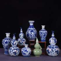 Jingdezhen Ceramic wine bottle glaze Lower color green flower Porcelain high temperature 1 catty of 3 catty Wine Bottle Bulk Liquor Bottle Craft Gift