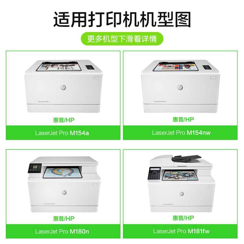 彩格适用惠普M154a/nw硒鼓M180n M181fw墨盒HP204A打印机CF510A - 图1