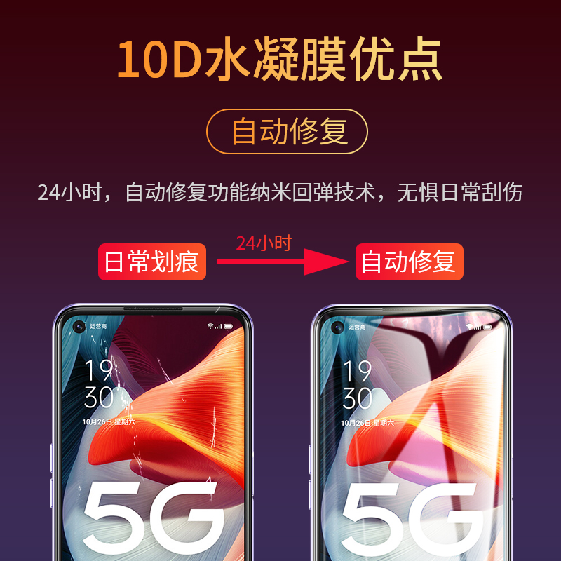 适用oppoa57手机膜oppoa575g的钢化水凝膜a57t全屏覆盖a57oppo5g原装opa高清oppa软膜opooa保护0pp0贴膜0ppoa-图1