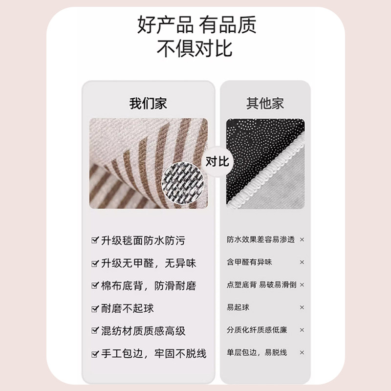 Delicate texture, durable and wear-resistant bay window mat
