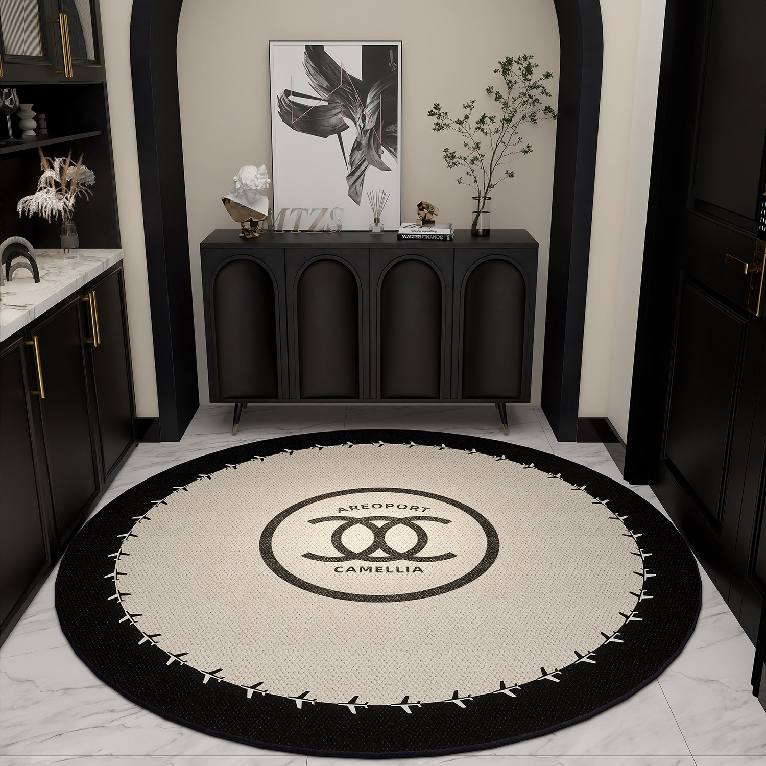 轻奢美式地垫入户门垫防滑可裁剪家用地毯防滑玄关脚垫大门口进门,淘宝优惠券,粉丝福利购,淘宝优惠卷