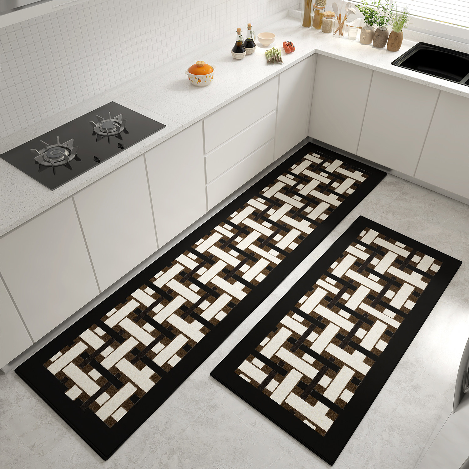 高端厨房专用地垫防滑防油可擦免洗脚垫子吸水防水吸油地毯可定制,淘宝优惠券,粉丝福利购,淘宝优惠卷