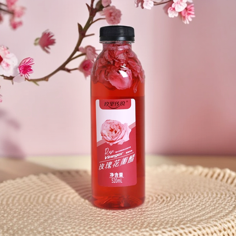 玫里传说玫瑰花醋饮料520ml×4瓶装云南特产果醋饮品,淘宝优惠券,粉丝福利购,淘宝优惠卷