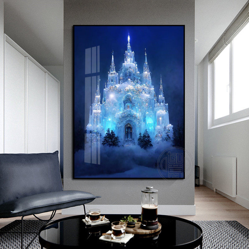 5d钻石画满钻新款梦幻宫殿公主城堡砖石贴画高级感带框钻石绣方钻,淘宝优惠券,粉丝福利购,淘宝优惠卷