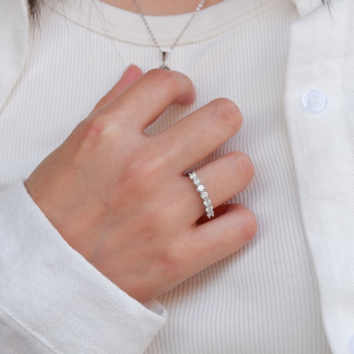 Ring Women's 2026 New Moissanite Ring 925 Silver