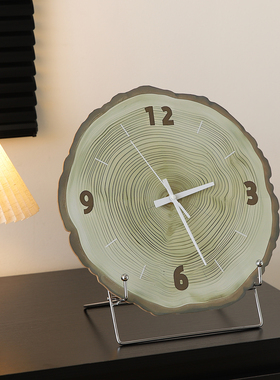 中古风电子时钟桌面摆台式钟表摆放式客厅座钟电视柜台钟装饰摆件