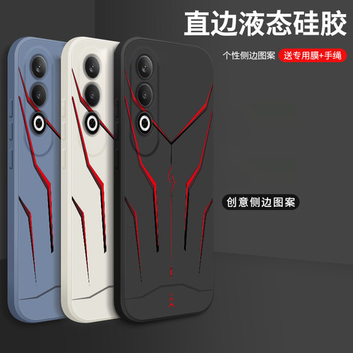 适用oppok12手机壳新款oppo k12s液态硅胶软壳k12plus镜头全包k11x防摔保护套5G男士个性创意时尚机甲 - 图3