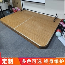 Splicing Steel Wood Custom Removable Classroom Wooden Terrace Platform Plus High Step Rounded Corner Stage Manufacturer Direct