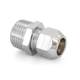 Copper chrome squeezing straight through right angle elbow pipe joint