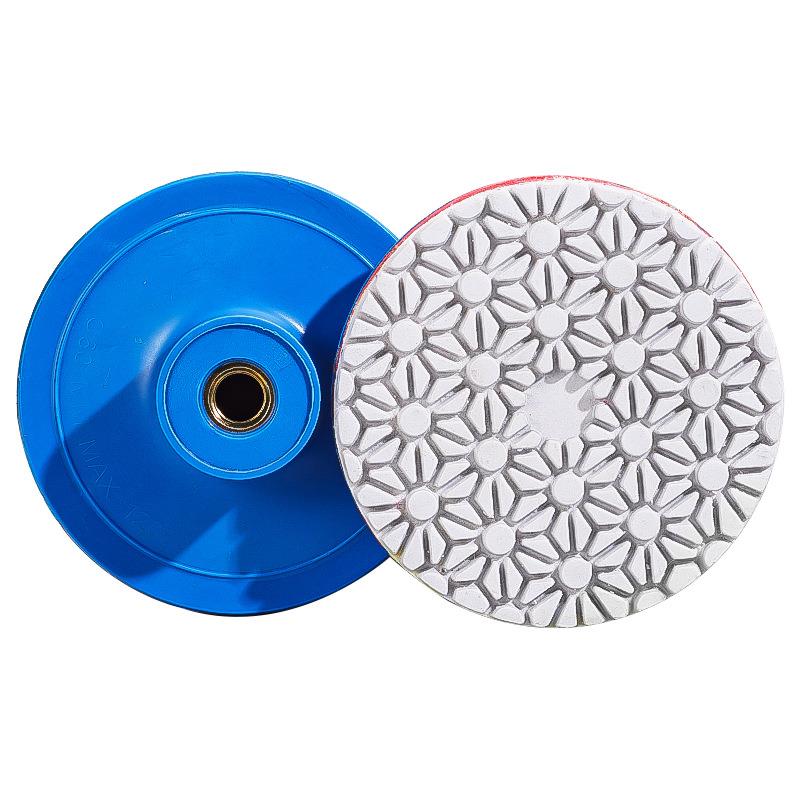 石材抛光三步一体式打磨片 加厚快速50目150目角磨机修边打磨片 - 图0