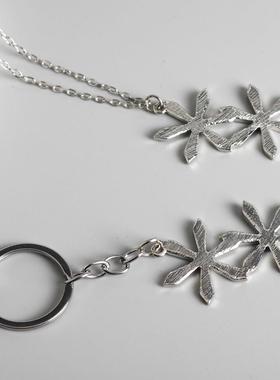 动漫周边BLEACH 死神 井上织姬盾舜六花项链白色小花百搭合金饰品