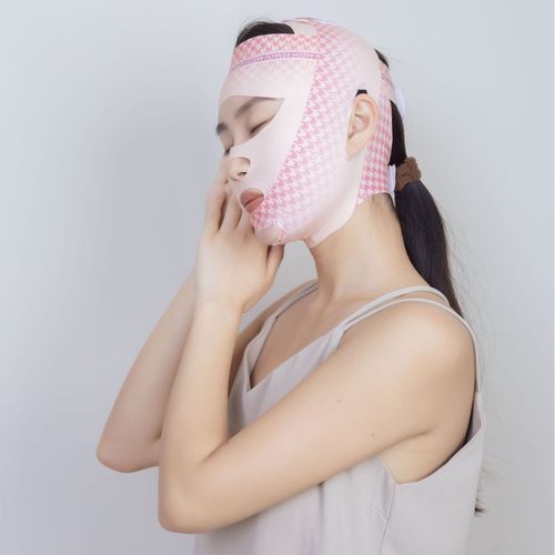 抖音新款面部脸托工具非瘦脸面雕提拉面罩非瘦脸带睡眠V脸绷带 - 图1
