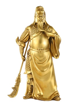 武财神关二爷铜像黄铜关羽家居客厅办公室摆件关公工艺品供奉佛像