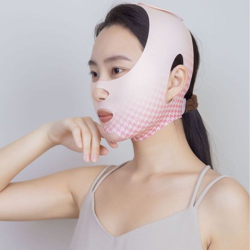 抖音新款面部脸托工具非瘦脸面雕提拉面罩非瘦脸带睡眠V脸绷带 - 图2