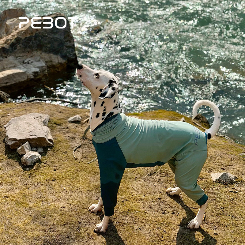 PEBOT宠物防护服捣蛋鬼防水防脏防晒四脚全包狗狗凉凉衣服皮肤衣