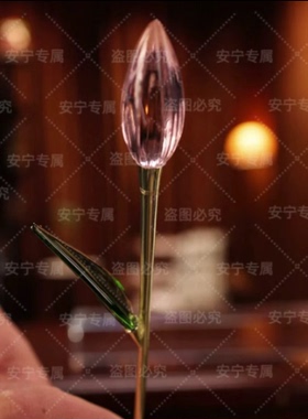 郁金香百合家居饰品酒柜餐边柜茶几书桌办公室办公桌装饰摆件