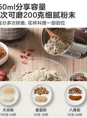 小熊家用迷你200g不锈钢磨粉机