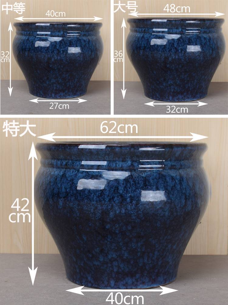 好看时尚的花盆2021新款陶瓷特大号30cm以上40cm种发财树专用口径-图0