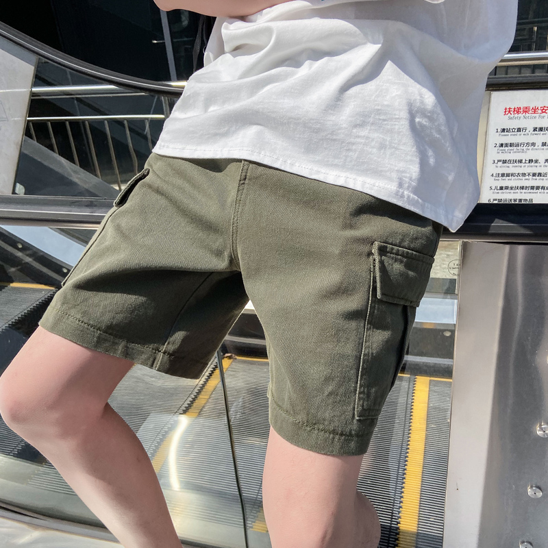 men's casual shorts knee-length shorts  男士休闲短裤及膝短裤 - 图0