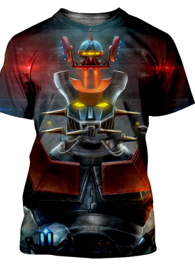 男士3D数码印花圆领T恤