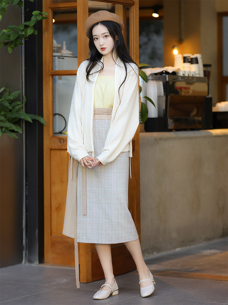 昼雪现货森林时光汉服秋冬提花麦穗 昼雪汉服上装