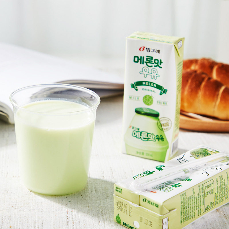 韩国进口 宾格瑞 香蕉味草莓哈密瓜牛奶饮料12/盒装 休闲含乳饮品,淘宝优惠券,粉丝福利购,淘宝优惠卷