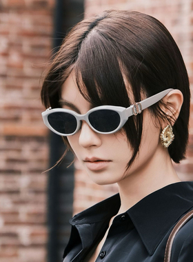 海莉肯豆同款G家欧美风猫眼墨镜