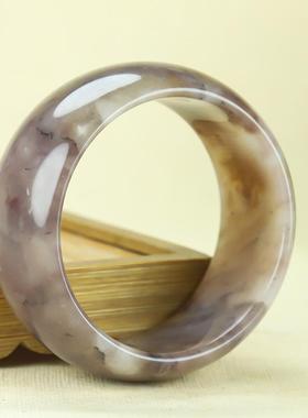 和田玉桃花酿轮胎版手镯加宽加大