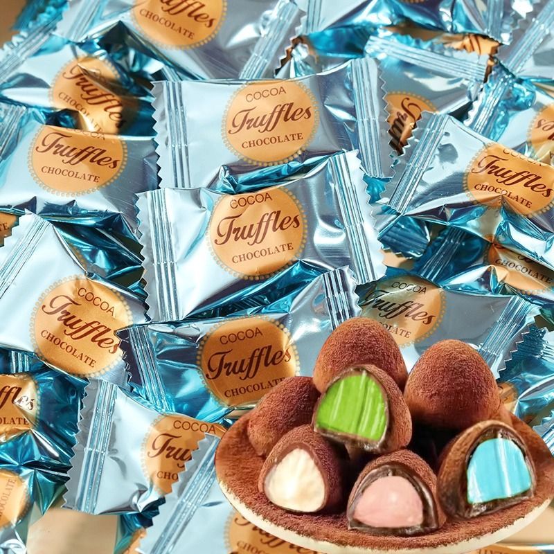 巧遇心夹心奶昔黑松露形巧克力圣诞糖果年货批发混搭网红儿童零食 - 图1
