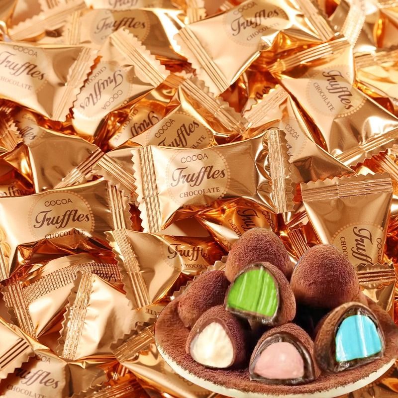 巧遇心夹心奶昔黑松露形巧克力圣诞糖果年货批发混搭网红儿童零食 - 图2