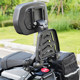 Universal aluminum alloy folding backrest for motorcycles