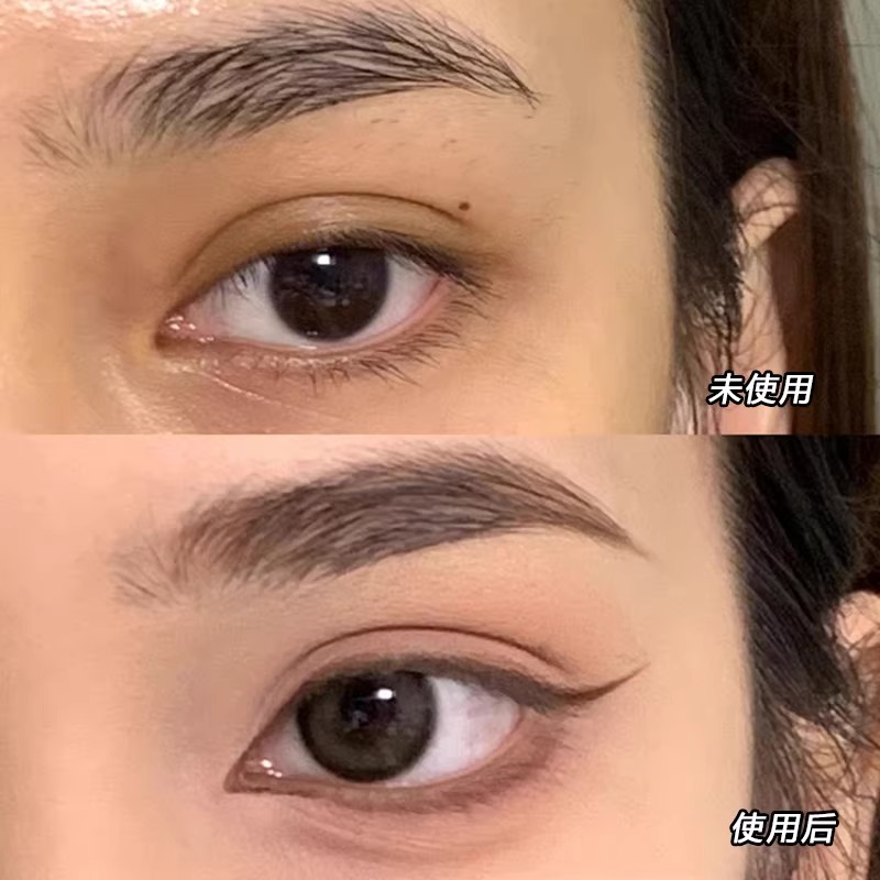 一触显色!砍刀眼线胶笔防水持久不晕染易上色极细眼线笔棕色卧蚕 - 图0