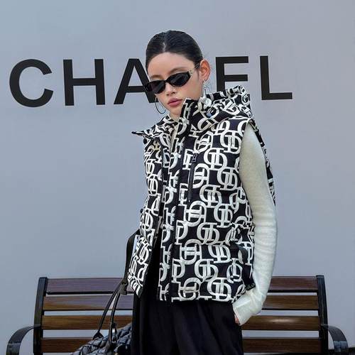 90绒DD系带马甲2025年冬季新款白鸭绒羽绒服女宽松百搭加厚马甲潮 - 图0