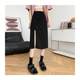 Pleated zipper slit skirt for women summer high-waisted irregular A-line skirt for small people Korean style versatile mid-length skirt
