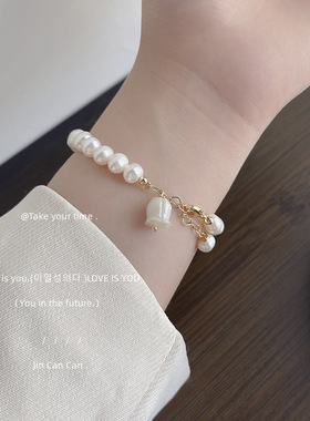 淡水珍珠~法式轻奢高级感手作设计手链 网红新款ins手环直播货源