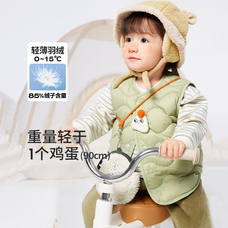 儿童羽绒马甲宝宝秋冬保暖背心婴幼儿轻薄羽绒服内胆男童女童童装,淘宝优惠券,粉丝福利购,淘宝优惠卷