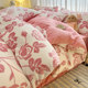 Bed skirt style four-piece milk velvet light luxury set