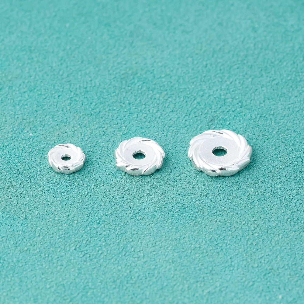 『无戒』S925纯银螺旋纹隔片隔珠文玩手链配件DIY编绳手串配饰银,淘宝优惠券,粉丝福利购,淘宝优惠卷