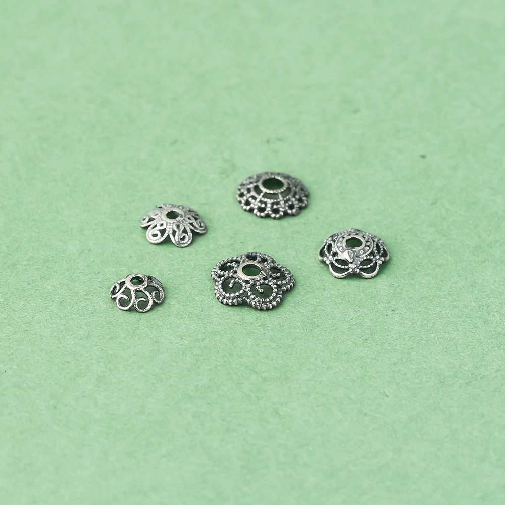 『无戒』S925纯银泰银花托垫片隔珠配件手工diy编织手链隔片材料,淘宝优惠券,粉丝福利购,淘宝优惠卷