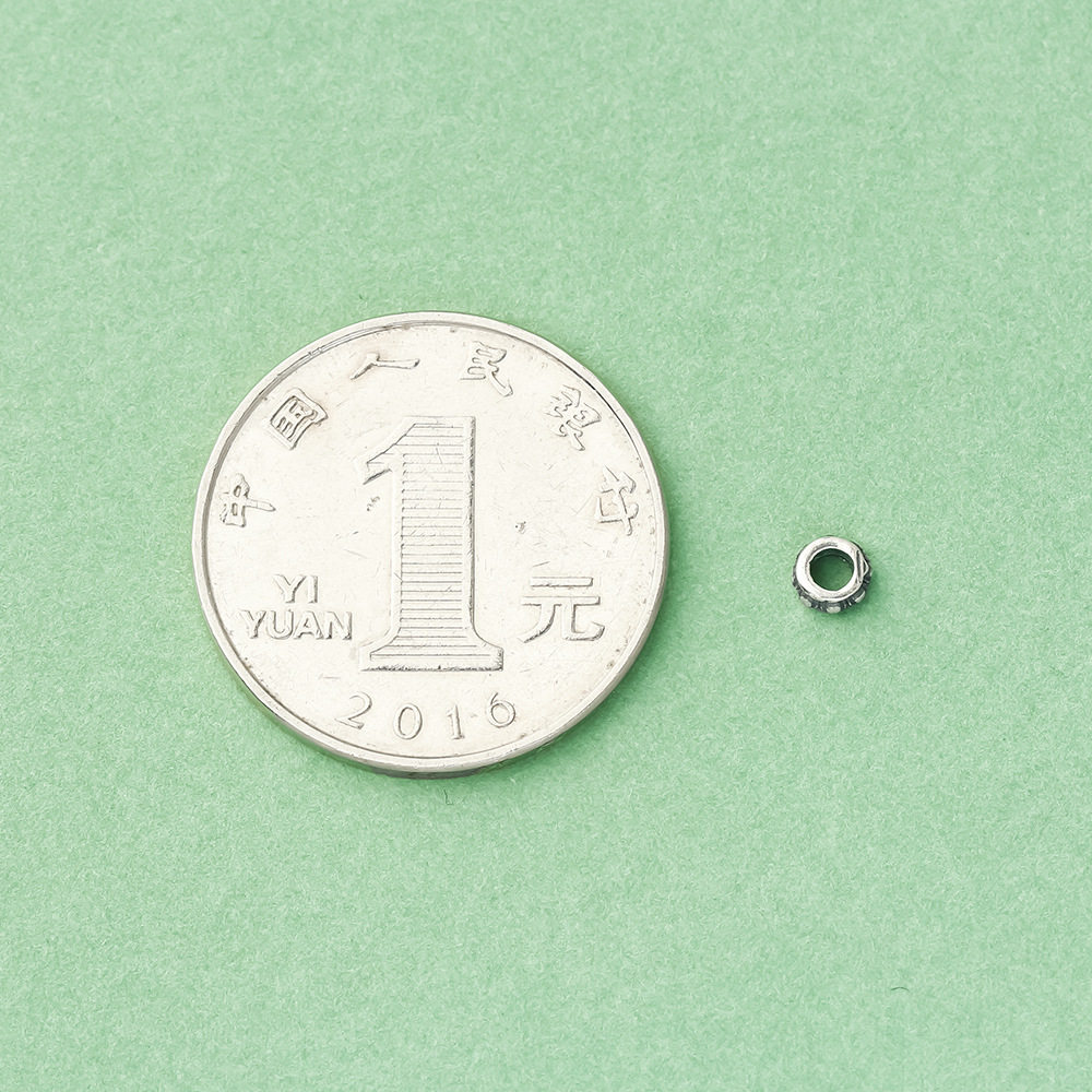 『无戒』S925纯银4mm迷你莲花座隔珠复古diy文玩手串项链银饰配件,淘宝优惠券,粉丝福利购,淘宝优惠卷