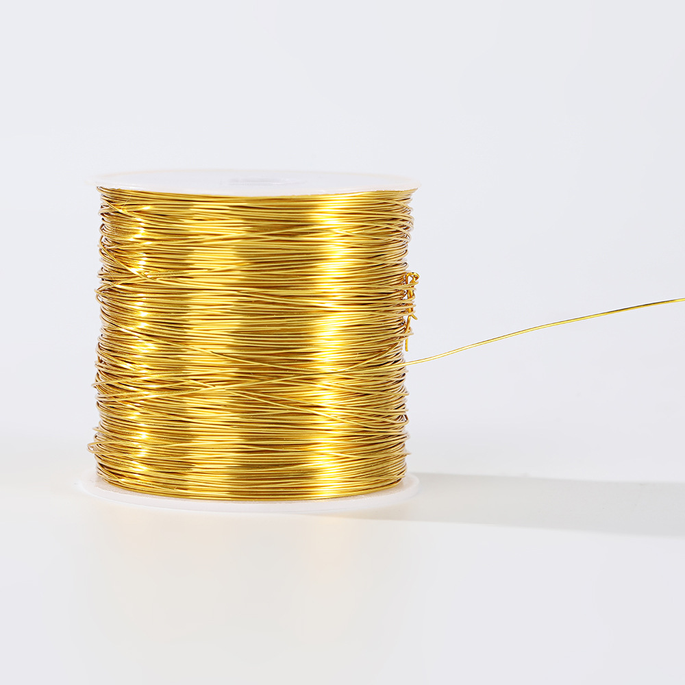 『无戒』铜丝线金银铜线大卷100米diy手工编织材料首饰串珠软铜线 - 图0