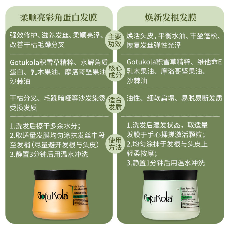 章小蕙Gotukola狗头发膜考拉奇迹发根角蛋白修复护发素绿色橙色,淘宝优惠券,粉丝福利购,淘宝优惠卷
